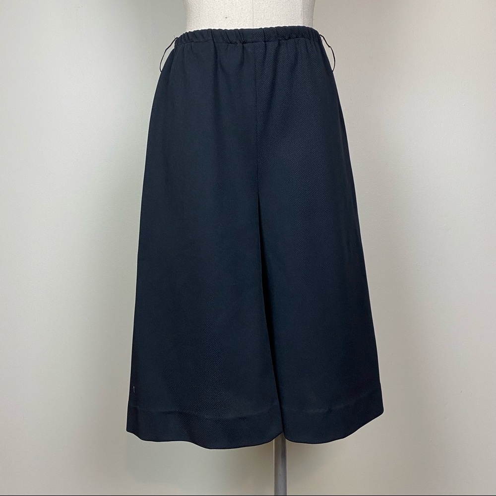 Vintage Black High Waisted Wide Leg Crop Pants - Picture 2 of 8
